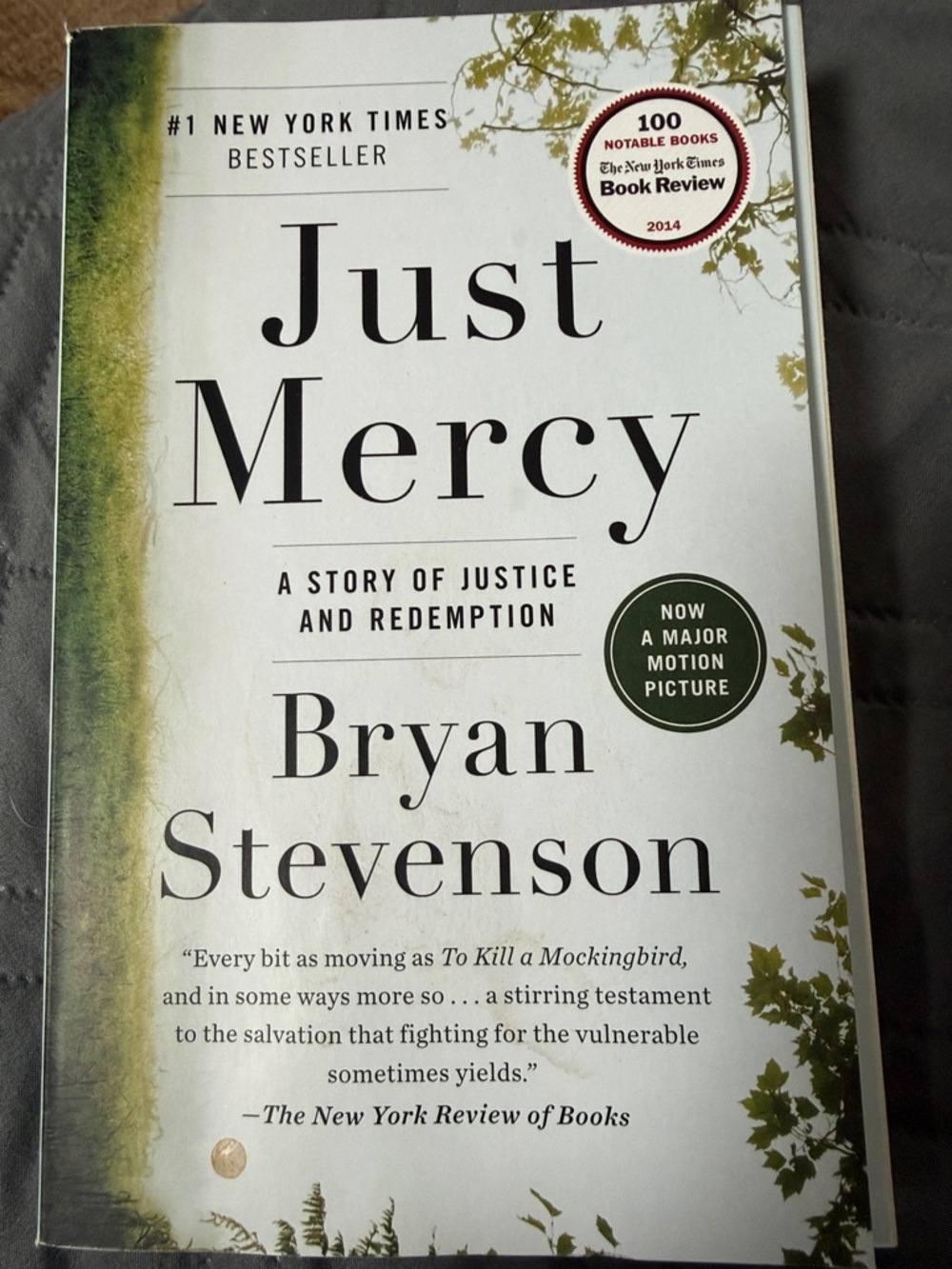 Just Mercy by Bryan Stevenson - White & Green Paperback Book